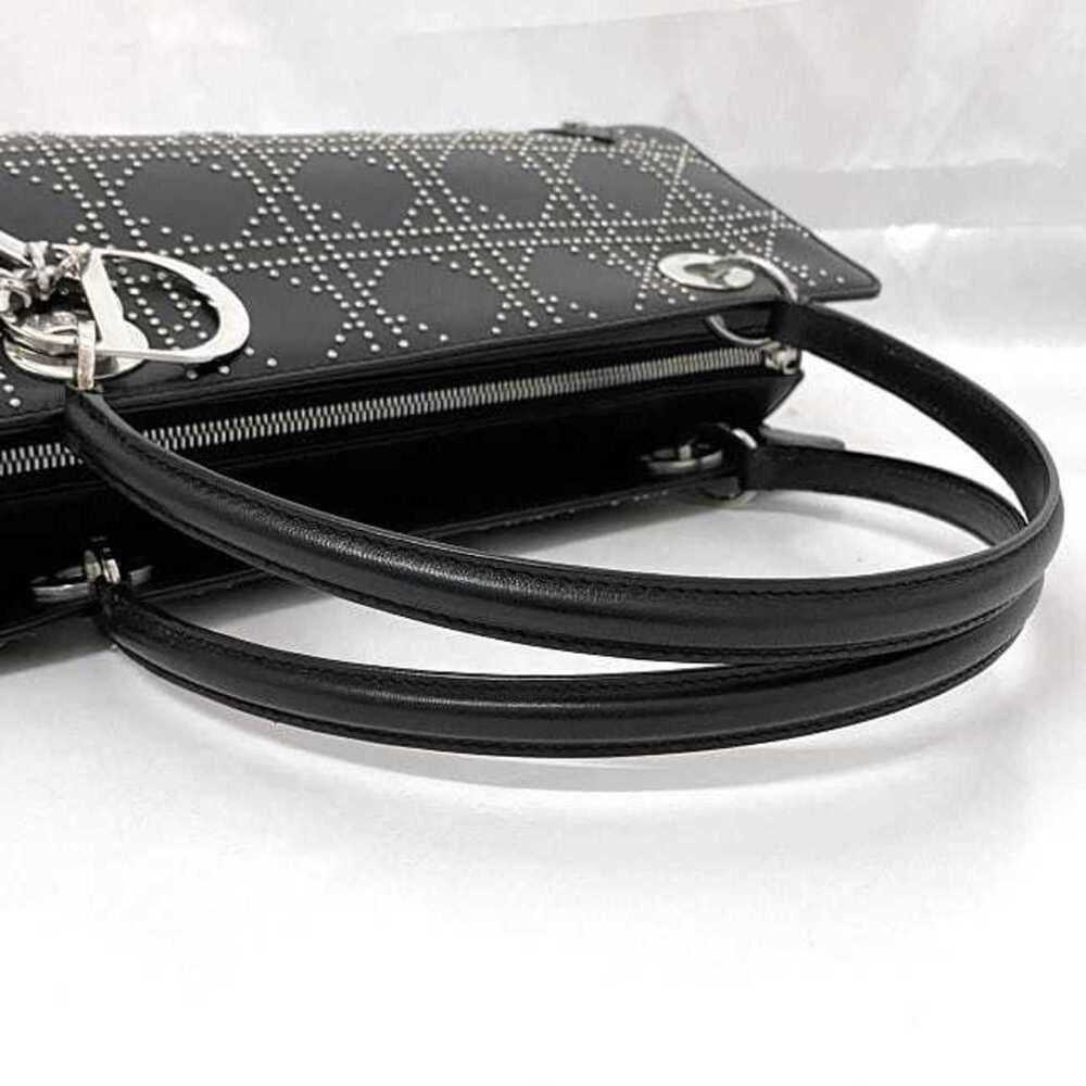 CHRISTIAN DIOR Black Leather Shoulder Bag - Picture 8 of 11